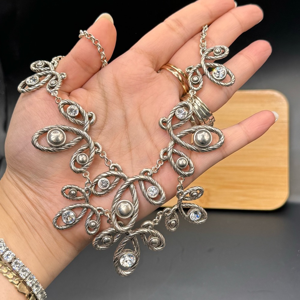 Brighton'' McKinney'' Reversible Crystal Statement Necklace - Picture 4 of 7